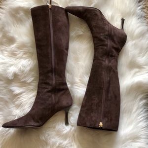 Dark Brown Suede Anne Klein Boots